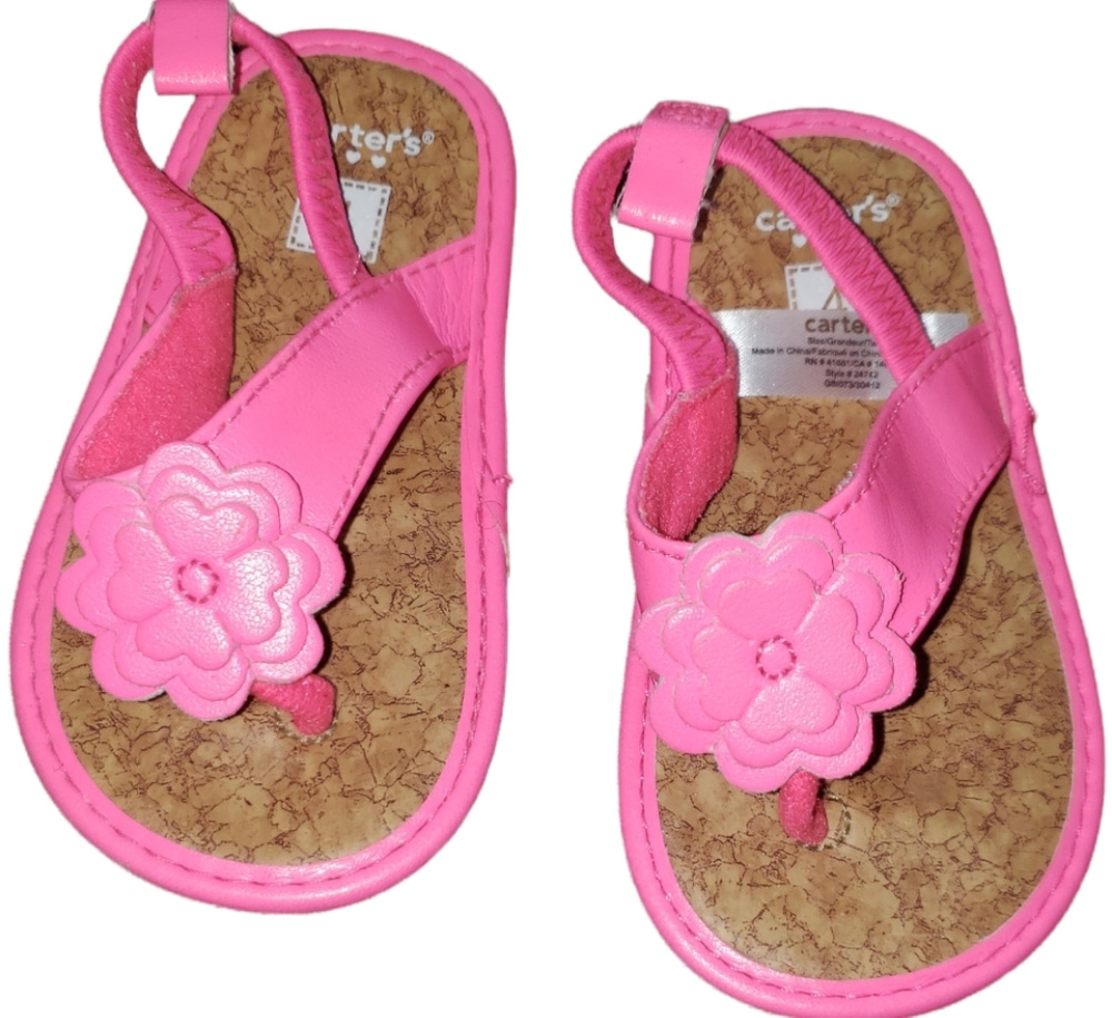 Hot  Pink Sandals, Size 4